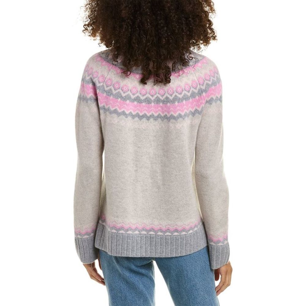 Alashan Fairisle Raglan Turtleneck Cashmere Sweater - Picture 2 of 3
